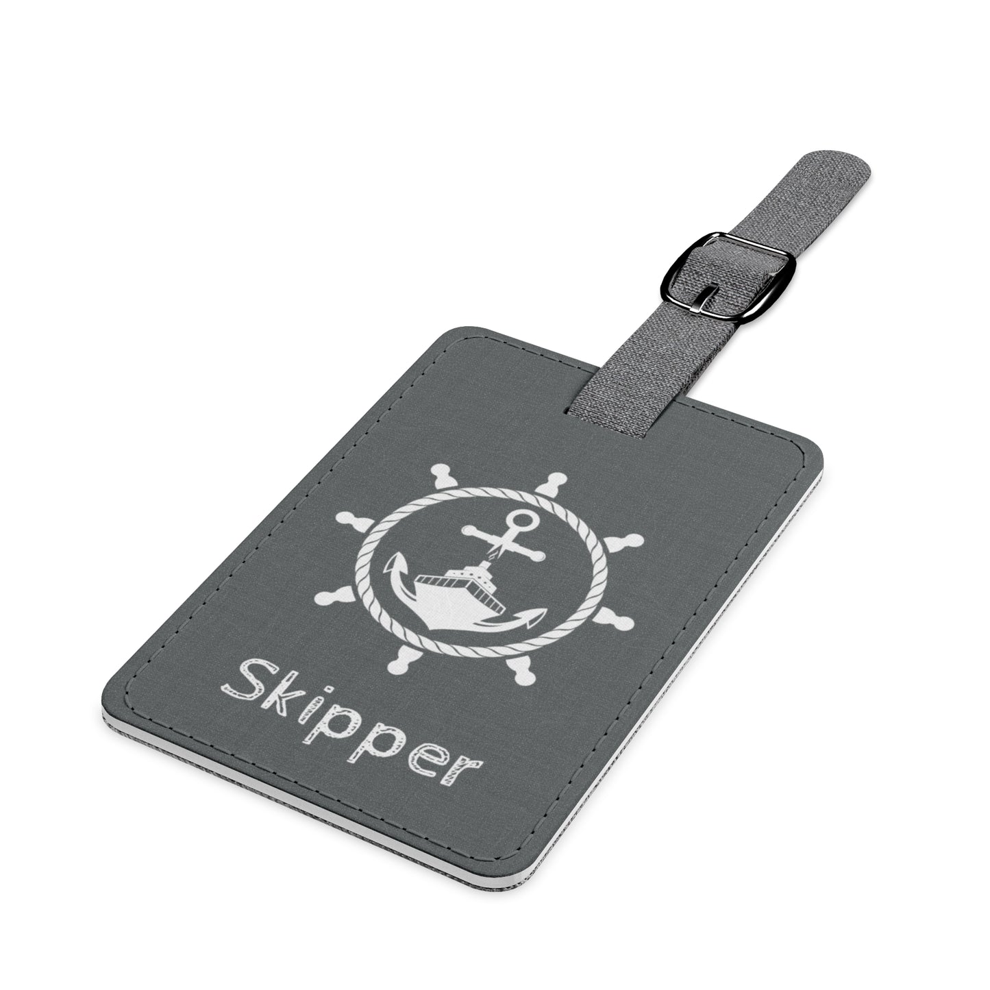 Skipper 'Ship & Helm' Luggage Tag