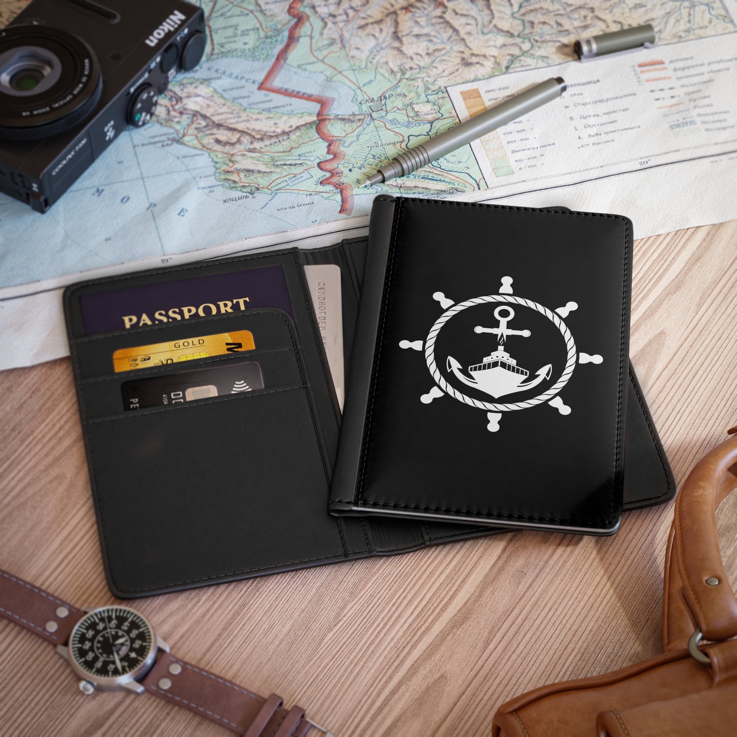 Ship & Helm Passport Cover