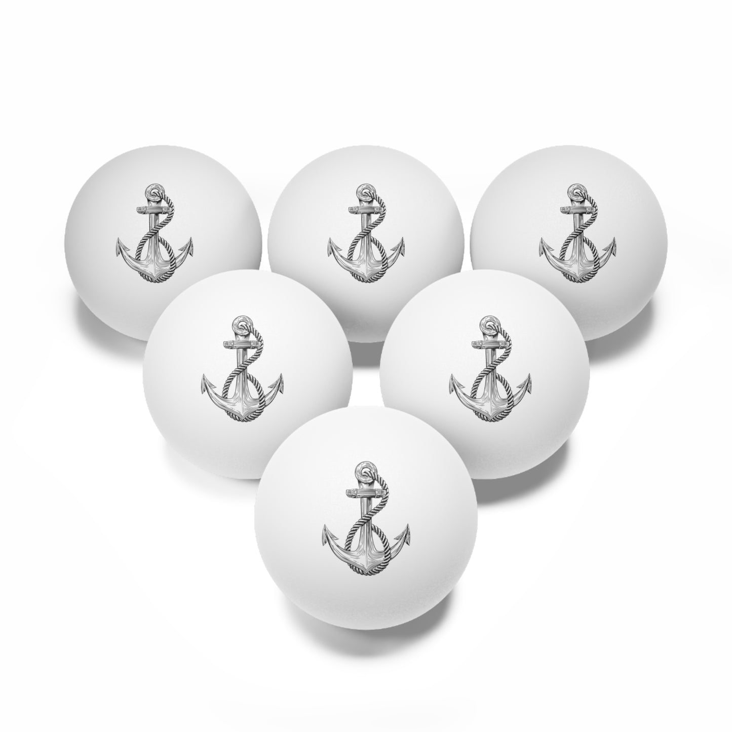 Anchor Ping Pong Balls, 6 pcs