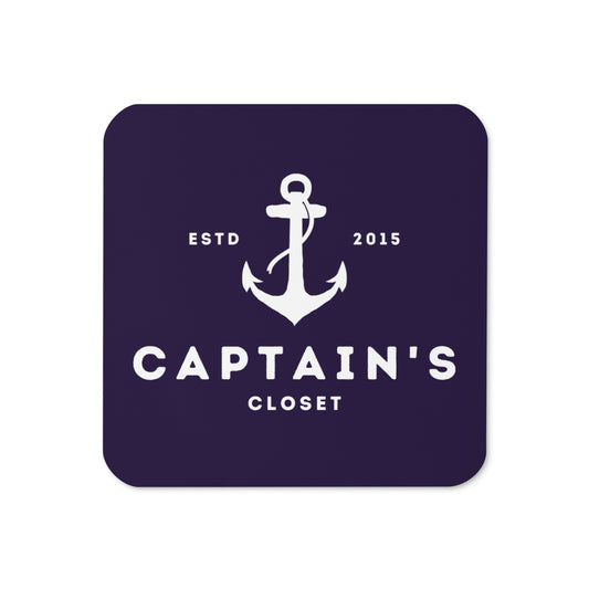 Captain's Closet Cork-Back Coaster