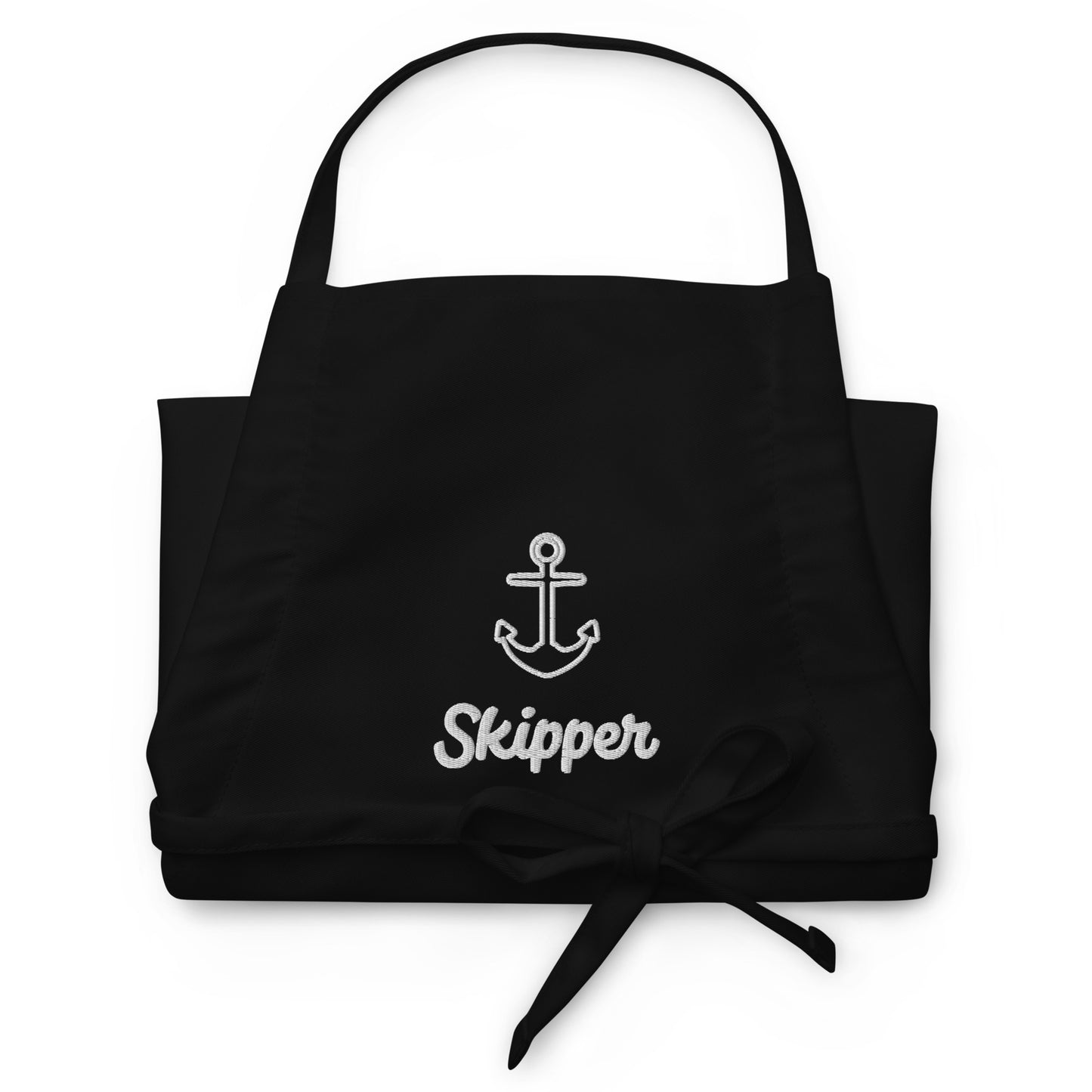 Skipper With Anchor Embroidered Apron