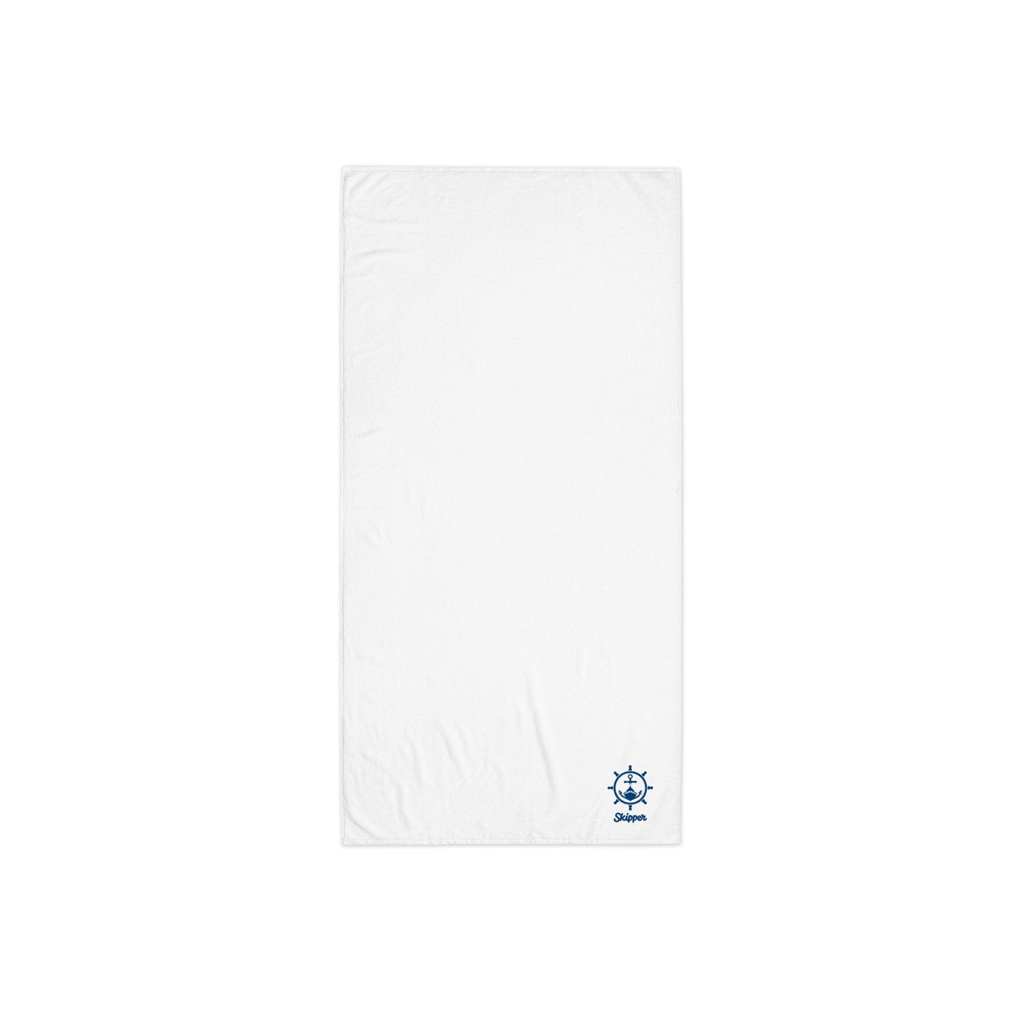 Skipper With Ship & Helm Cotton Towel